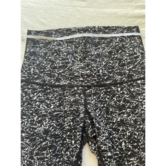 Lululemon Wunder Under Pant Legging Hi-Rise Ice Breaker White Black Iced Wave 6 - Picture 7 of 10